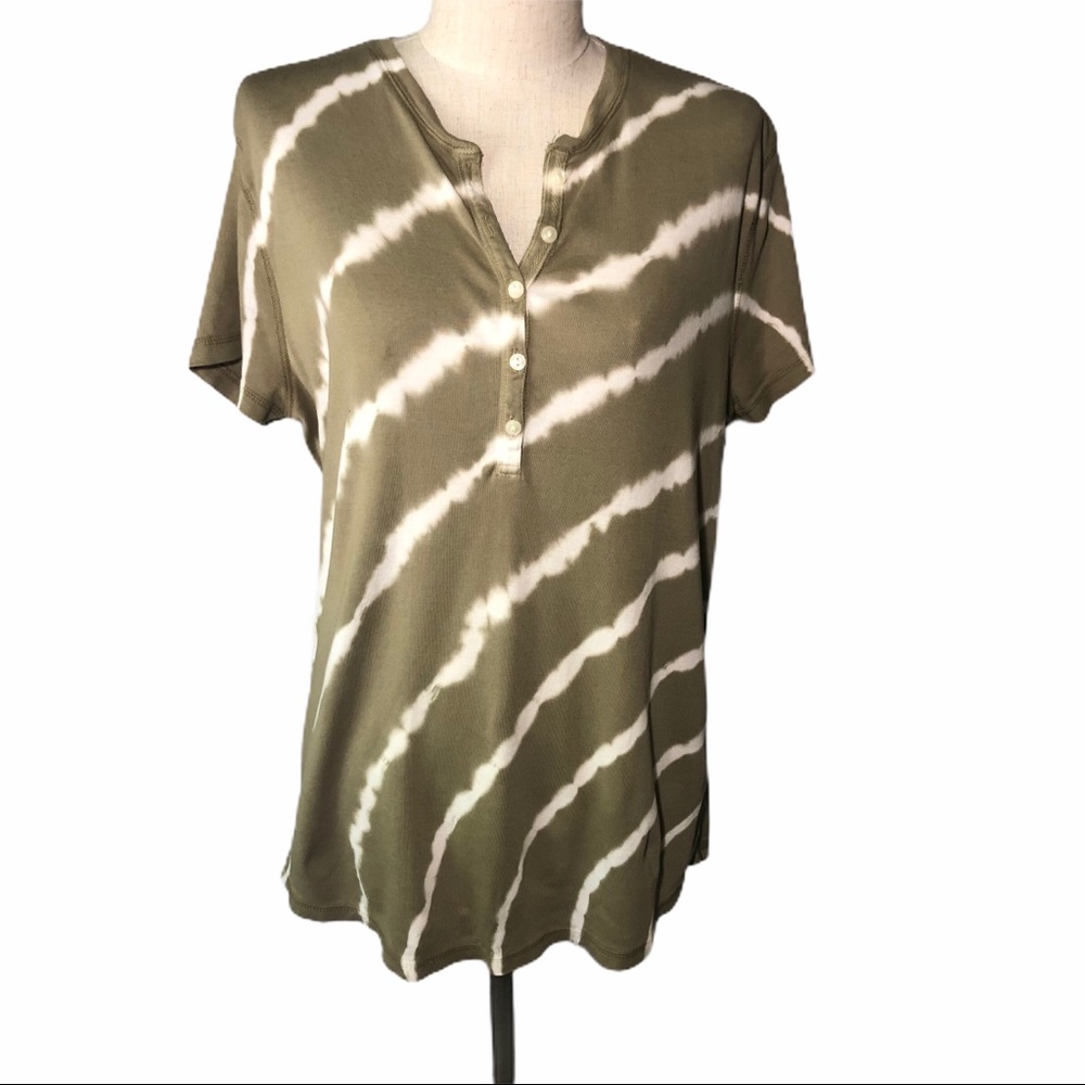 American Living M short sleeve beige tie dye tee